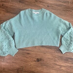 Hyfve Mint Green Cropped Sweater s
